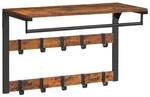 VASAGLE Wandgarderobe braun / schwarz 65/30/42 cm braun, 65x42x30 cm
