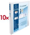 EXACOMPTA 10x Ringbuch &raquo;Kreacover&laquo; 20 mm-Ring-&oslash; wei&szlig;, 27.3x32 cm