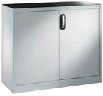 CP Stahlschrank mit Fl&uuml;gelt&uuml;ren 100 x 100 cm grau, 100x100x50 cm
