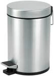 OTTO Office Kosmetikeimer 3 Liter matt Treteimer silber, 26.5 cm