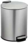 relaxdays Kosmetikeimer - 5 Liter - silber silber, 20.5x26x25 cm