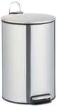 relaxdays Edelstahl Treteimer - 12 Liter silber, 25x38x30 cm