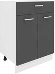 VCM Unterschrank &raquo;Esilo&laquo; 60 cm breit 2 T&uuml;ren 1 Schublade grau, 60x82x46 cm