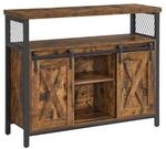 VASAGLE Sideboard braun 100/33/80 cm Braun, 100x80x33 cm