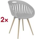 Topstar 2er-Set Besucherstuhl &raquo;T2023&laquo; f&uuml;r den Au&szlig;enbereich grau, 43x43 cm
