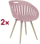 Topstar 2er-Set Besucherstuhl &raquo;T2023&laquo; f&uuml;r den Au&szlig;enbereich rosa, 43x43 cm