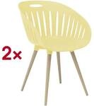 Topstar 2er-Set Besucherstuhl &raquo;T2023&laquo; f&uuml;r den Au&szlig;enbereich gelb, 43x43 cm