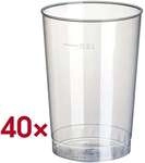 Papstar 40er-Pack Mehrweg-Trinkbecher PP 0,2L transparent transparent, 9.8 cm