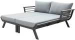 Garden Pleasure Garten-Sonnenliege f&uuml;r 2 Personen &raquo;Delia&laquo; grau, 170x62 cm