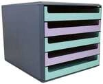 M und M Schubladenbox La Prima (Korpus anthrazit) lila, 24.3x4x33.3 cm