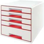 Leitz Schubladenbox &raquo;WOW Cube 5214&laquo; rot, 28.7x27x36.3 cm