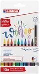 Edding 10er-Set Glitzer-Pinselstifte &raquo;New glitter&laquo; gelb