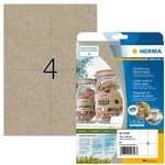 Herma Etiketten aus Silphie-Papier A4 10756 105 x 148 mm braun, 14.8 cm