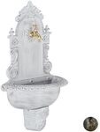 relaxdays Wandbrunnen &raquo;Antik&laquo; XL wei&szlig;