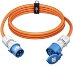 goobay Camping Verl&auml;ngerungskabel 5.0 m IP44 CEE-Stecker CEE-Buchse orange