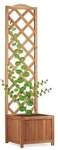 relaxdays 2 in 1 Rankkasten aus Holz 147 x 38 x 38 cm braun