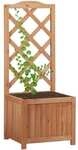 relaxdays 2 in 1 Rankkasten aus Holz 90 x 36 x 36 cm braun