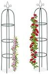 relaxdays 2er-Set Rankhilfe 200 cm gr&uuml;n gr&uuml;n