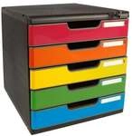 EXACOMPTA Schubladenbox &raquo;Modulo Iderama&laquo; 5 Sch&uuml;be mehrfarbig, 28.8x32x35 cm