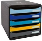 EXACOMPTA Schubladenbox Bee Blue &raquo;Big-Box Plus&laquo; 5 Sch&uuml;be mehrfarbig,