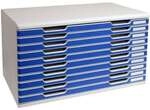 EXACOMPTA Schubladenbox &raquo;Classic Modulo&laquo; 10 Schubladen - A3+ grau, 57.6x32x35 cm