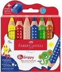 Faber-Castell (Schule) 6er-Set Buntsifte &raquo;Grippy&laquo; mit Spitzer gelb