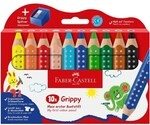 Faber-Castell (Schule) 10er-Set Buntsifte &raquo;Grippy&laquo; mit Spitzer gelb
