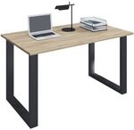 VCM Schreibtisch &raquo;Lona&laquo; 110/50 cm B&uuml;gel-Fu&szlig;-Gestell schwarz braun, 110x76x50 cm