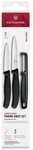 Victorinox 3-tlg. Gem&uuml;semesser-Set mit Sparsch&auml;ler &raquo;Swiss Classic&laquo; schwarz