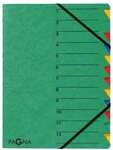 Pagna Ordnungsmappe &raquo;Premium&laquo; 12 F&auml;cher 1-12 gr&uuml;n, 24x32x0.5 cm
