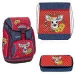 BELMIL Schulranzen-Set &raquo;Comfy Little Cute Friends Daisy&laquo; rot, 26x42x19 cm