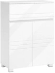 VASAGLE Badschrank wei&szlig; MDF-Platte, Spanplatte 60,0 x 30,0 x 80,0 cm, 60x80x30 cm