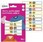 Avery Zweckform 36er-Pack Textil-Aufkleber 45x13 mm Tiere