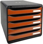 EXACOMPTA Schubladenbox &raquo;Big Box Plus&laquo; (5 Schubladen) schwarz, 27.8x27.1x34.7 cm