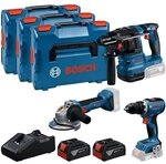 BOSCH Professional Elektrowerkzeug-Set ComboKit 3 18 V mit 2 Akkus