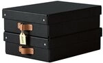 Leitz Aufbewahrungsbox &raquo;Puro&laquo; 27/37/10 cm 2 St&uuml;ck 8 L schwarz, 27x10x37 cm