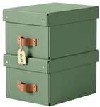 Leitz Aufbewahrungsbox &raquo;Puro&laquo; 20/28/15 cm 2 St&uuml;ck 7 L gr&uuml;n, 20x15x28 cm
