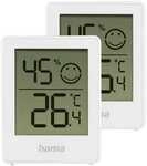 Hama Therometer und Hygrometer &raquo;Baros&laquo; 2 St&uuml;ck, 4.5x5.6x1.2 cm