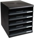 EXACOMPTA Schubladenbox &raquo;Offen Ecoblack Modulo&laquo; 5 Schubladen schwarz, 28.8x32x35 cm