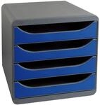 EXACOMPTA Schubladenbox &raquo;Big Box Individuel&laquo; (4 Schubladen) grau, 27.8x26.7x34.7 cm