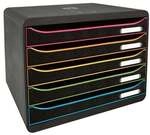 EXACOMPTA Schubladenbox &raquo;Big-Box Horizon&laquo; 5 Sch&uuml;be schwarz, 35.5x27.1x27 cm