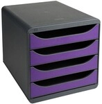 EXACOMPTA Schubladenbox &raquo;Big Box Individuel&laquo; (4 Schubladen) grau, 27.8x26.7x34.7 cm