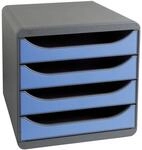 EXACOMPTA Schubladenbox &raquo;Big Box Individuel&laquo; (4 Schubladen) grau, 27.8x26.7x34.7 cm