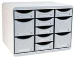 EXACOMPTA Schubladenbox &raquo;Store-Box Maxi&laquo; 11 Sch&uuml;be grau, 23.3x27.1x27 cm