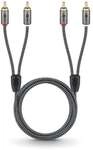 goobay Audio-Kabel Cinch 5.0 m