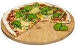relaxdays Pizzateller aus Bambus braun