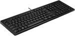 HP Kabelgebundene Tastatur &raquo;125&laquo; schwarz schwarz, 43.5x2.1x13.8 cm
