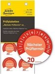 Avery Zweckform Pr&uuml;fplaketten &raquo;7906&laquo; blau 30,0 x 30,0 mm 80 St&uuml;ck rot