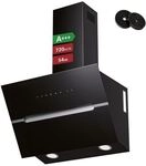 Levivo Dunstabzugshaube 60 cm 720 m&sup3;/h schwarz schwarz