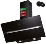 Levivo Dunstabzugshaube 90 cm 720 m&sup3;/h schwarz schwarz